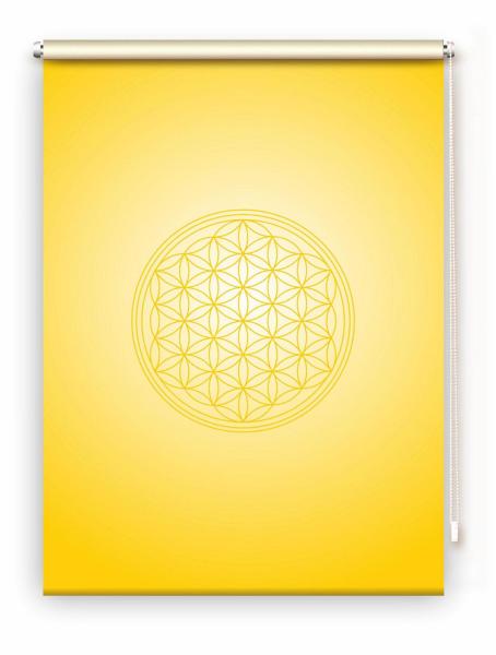 Blume des Lebens gelbes Rollo